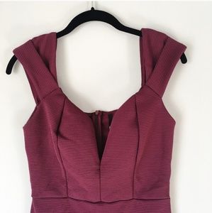 Lulu's Midi Deep V off shoulder dress